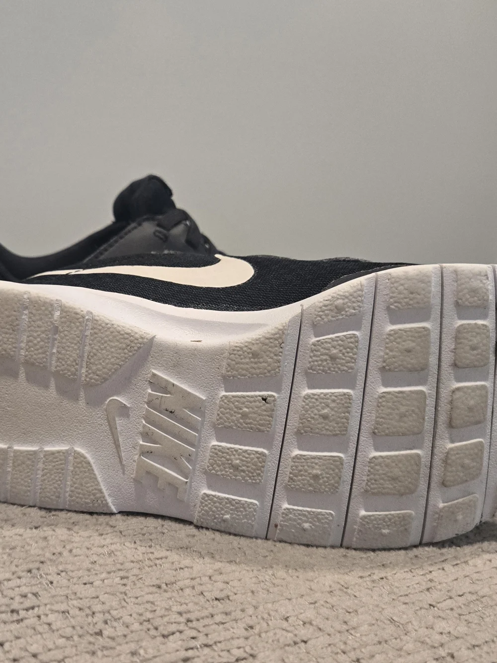 Nike Kids Black and White Logo Running Shoes